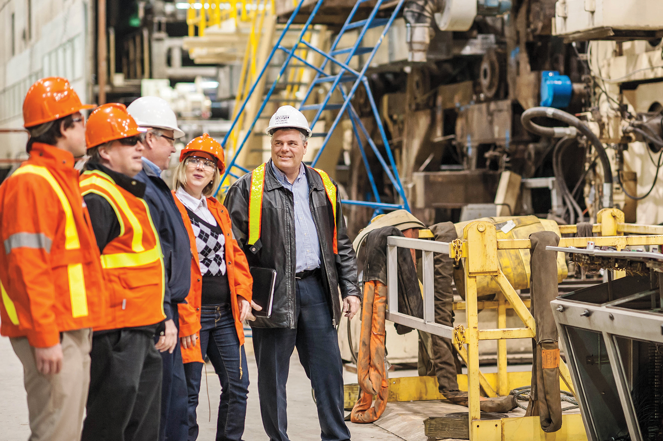 Photo of Hydro One visiting an industrial business
